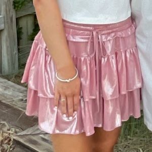 Pink shiny day+moon skirt